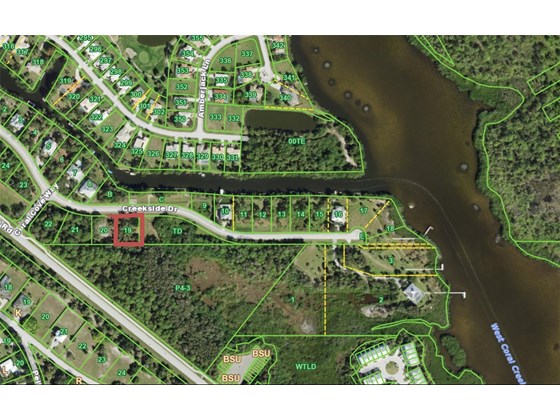 Aerial map layout - Vacant Land for sale at 10141 Creekside Dr, Placida, FL 33946 - MLS Number is D6122674