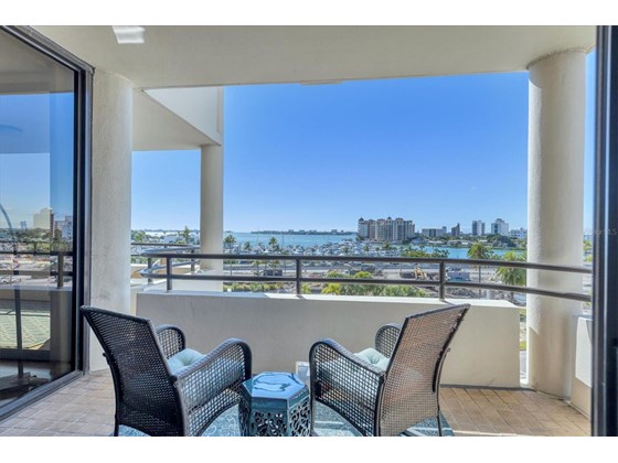 Balcony - there are two to choose from. - Condo for sale at 1255 N Gulfstream Ave #503, Sarasota, FL 34236 - MLS Number is A4519355